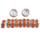 Strass-Rondell 8mm Silber - Cristal Orange